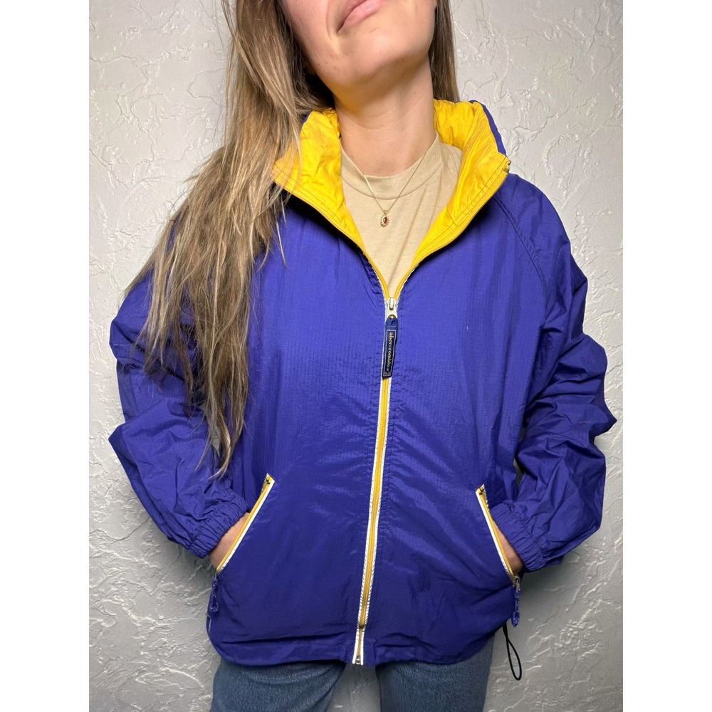 Abercrombie Performance 90s Women's/Men's Blue/Yellow Windbreaker L